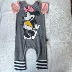 Rags romper with Minnie Mouse on it